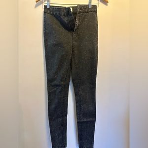 Black acid wash super skinny jeans size 4